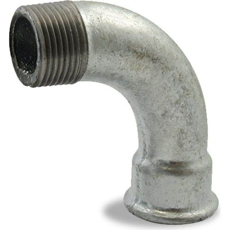 Courbe 90° fonte galva Mâle Femelle - Codital