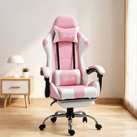 Chaise de bureau en mousse plastique acier PVC 64 x 67 x 127 cm (1/5)