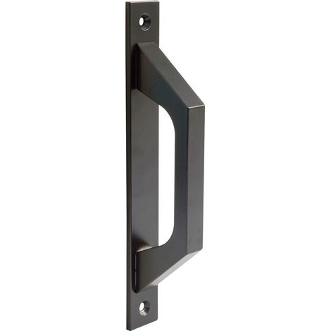 Noir - Tirette droite en aluminium noir pour portes coulissantes ou battantes - 198 x 25 x 40 mm  Tirette droite fonctionn et confortable (1 pièce) (1/4)