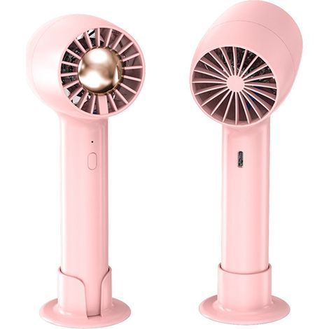 1 Ventilateur électrique, moteur sans balais, 3 vitesses réglables, rechargeable USB-C, pour bureau camping voyage (1/5)