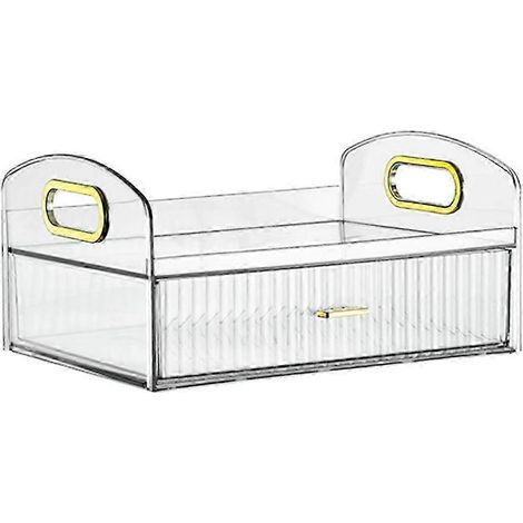 Armoire de rangement cosmétique avec plan de travail et tiroirs, coiffeuse de chambre, armoire de rangement transparente pour produits de soin, présentoir à cosmétiques, parfum A (1/5)