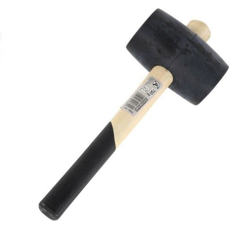 BGS 1862 Mazzuola martello in gomma testa Ø 75 mm manico in legno