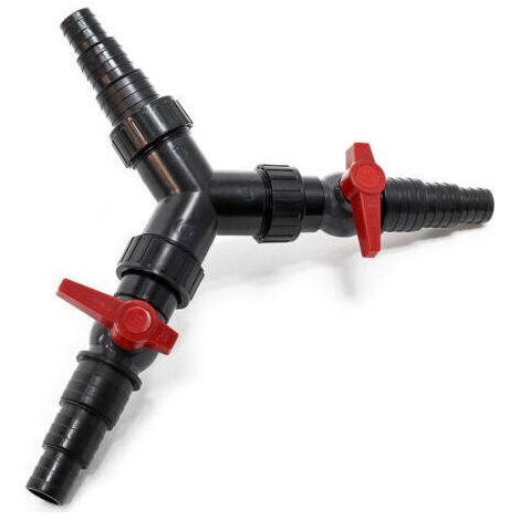 Pair Tuyauterie pour bassin--Y-distributeur25/32/38mm Tuyau bassin (1/1 1/4/1 1/2) valve réglage (1/3)
