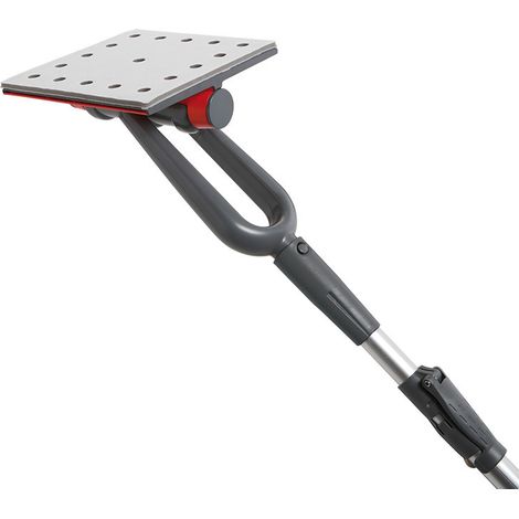 L'Outil Parfait – Cale à poncer plate aspirante 20x20cm – Perche télescopique 2x1m – Pour surfaces planes – Mousse haute densité pour ponçage régulier (1/6)