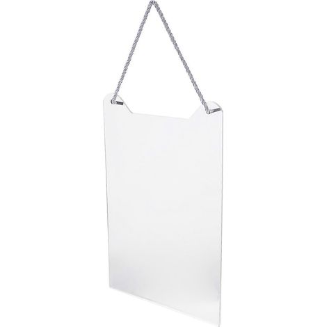 Porte-étiquettes/supports de panneaux suspendus en acrylique, adaptés aux commerces, lot de 2 (1/5)