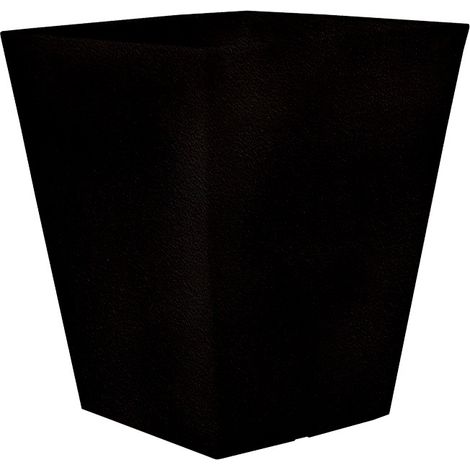 CAMOMILA RUSTICA Fioriera quadrata da interno ed esterno per piante e fiori molto resistente al passare del tempo. Realizzata in polietilene in Spagna - Nero (1/4)