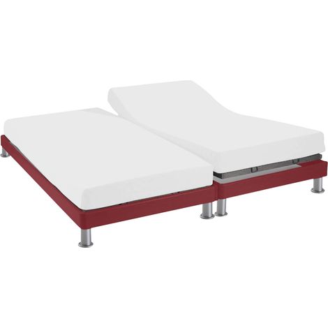 Protège matelas molleton imperméable - bonnet 27 cm TPR pour sommier articulé 2x70x190 (1/5)