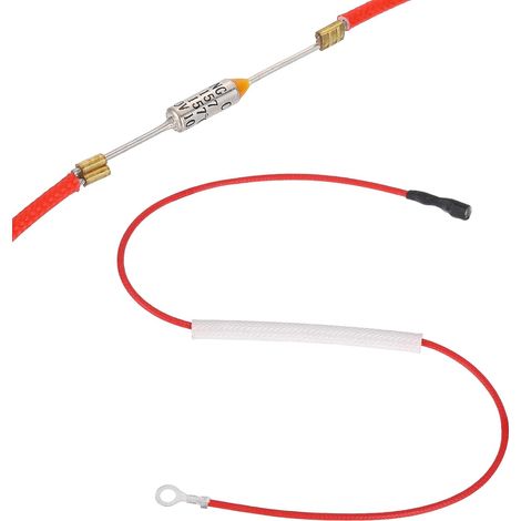 Fusible Thermique Universel Pour Cuiseur De Riz, 157°C 10A 250V Fusible Thermique Métallique Avec Borne Et Cosse Manchon En Fibre De Verre Pour Pièce De Réparation De Cuiseur (1/5)