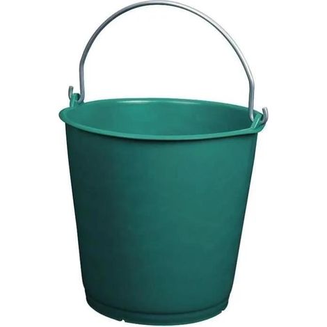 Secchio graduato in alluminio e plastica verde 22 litri
