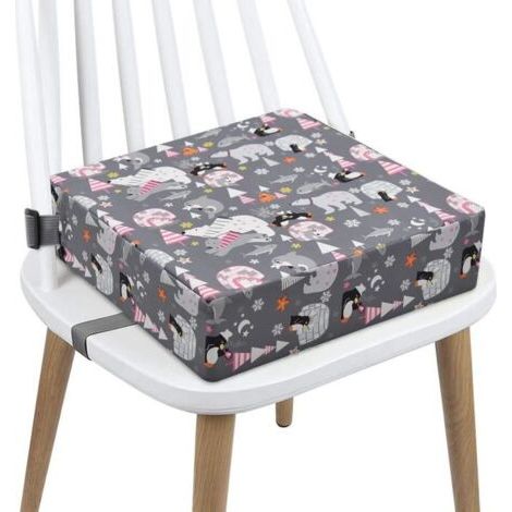 Réhausseur Coussin de Siège Chaise Enfant Portable Coussin Chaise Haute Bébé Carré Rehausseur de Siège(Ours) (1/4)