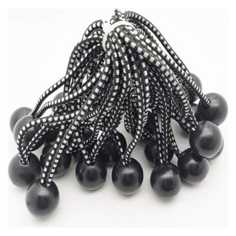 40 PCS Tendeur Elastique Caoutchouc Professionnel avec Boule (Noir 150 mm) pour Tentes, Bâches, Affiches. Tendeur Bâche, Sangle Élastique, Support de Bâche, Caoutchouc de Bâche, Tendeur C (1/5)