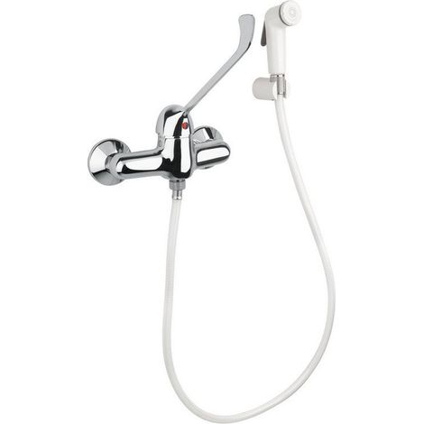 Miscelatore a parete monocomando con cartuccia e doccetta igienica - Idral 02404 (1/5)