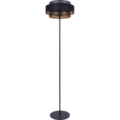 Lampadaire Amos RAD métal-tissu noir/or E27 164 cm Kaja (1/5)