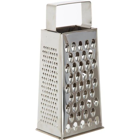 Râpe en Inox 4 Faces, Multifonctionnelle, Hauteur 24 cm, Dimensions 8 x 10 x 24 cm, Idéale pour Cuisine Professionnelle et Domestique (1/3)