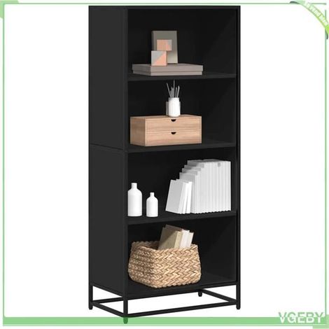 Bibliothèque - 3300840 - Noir - Bois d'ingénierie & métal - 60 x 35 x 139 cm (1/5)