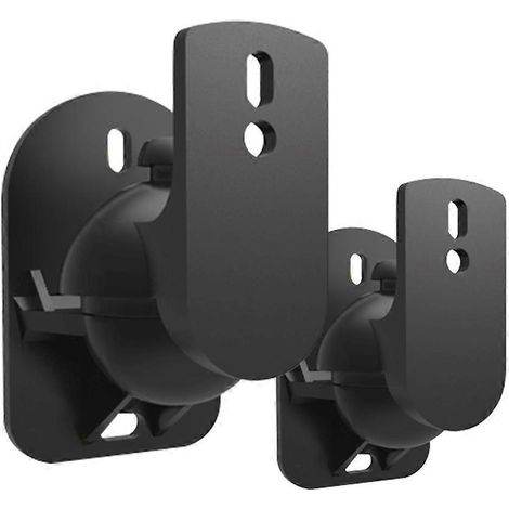 paire de supports muraux pour haut-parleurs surround (noir)-Black (1/3)