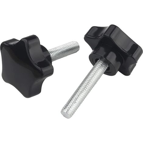 M8x16 mm Flügelschrauben – 4er-Pack – Kohlenstoffstahl – Schnelles manuelles Anziehen – Heimwerkerbedarf und Maschinenbau – Schwarz (1/5)