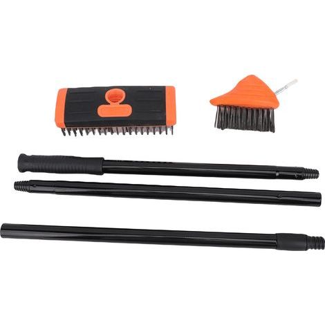 Ensemble de brosses à mauvaises herbes 3 en 1, nettoyage de cour multifonctionnel à Long manche pour briques de mousse, Patio et jardin (1/5)