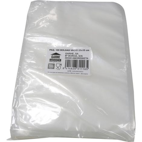 BOLSA ENVASAR VACIO (PAQ 100 UDS) 25 X 35 CM - 31116 (1/2)