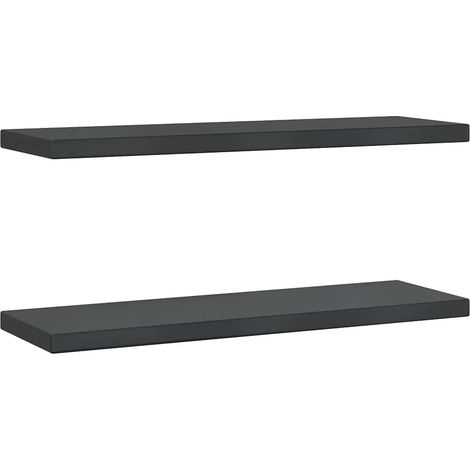 Maison Exclusive - Wandregale 2 Stk. 75x23,5 cm Schwarz Edelstahl