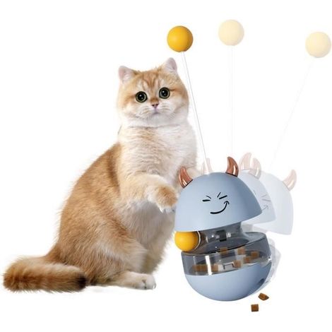 Jouet Interactif pour Chat, 2 in 1 Distributeur de Friandises Chat Balle de Nourriture pour Chien Distributeur Friandises Nourriture (1/4)