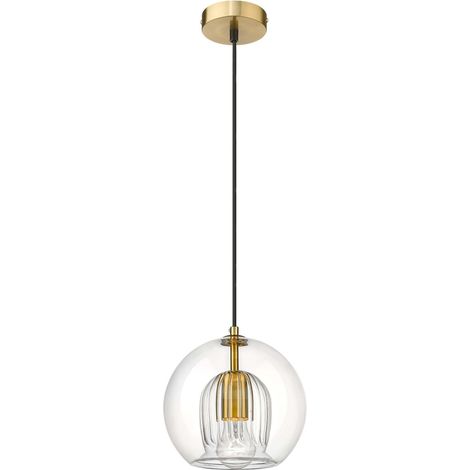 Lampada a sospensione Arette oro vetro E27 Ø20cm Light Prestige (1/5)