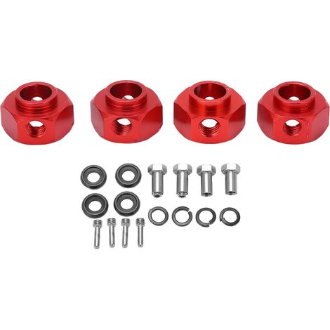 Moyeux hexagonaux RC adaptateurs d'élargissement roue pour Traxxas 1/10 voiture crawler RC rouge 6mm (1/5)