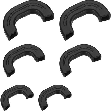 Paar universelle Topfgriffe, hitzebeständige Silikon-Topfgriffdeckel für Woks, Pfannen, Herdplatten und gusseiserne Ofenhandschuhe (Schwarz, 3 Größen) (1/5)