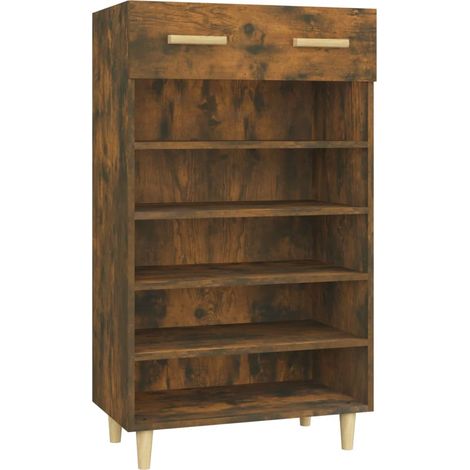 Maison Exclusive - Zapatero madera contrachapada roble ahumado 60