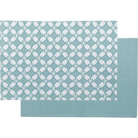 Set de table enduit et recyclé protection de table vert 33 x 48 cm - PANGIVO (1/3)