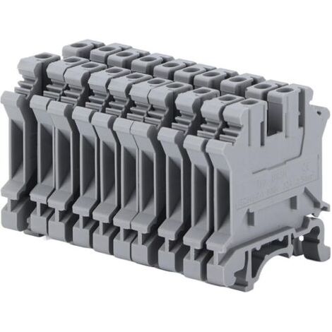 Blocs de jonction combinés, bornes en cuivre isolées montées sur rail DIN, 100 pièces, pour connexions électriques. (1/4)