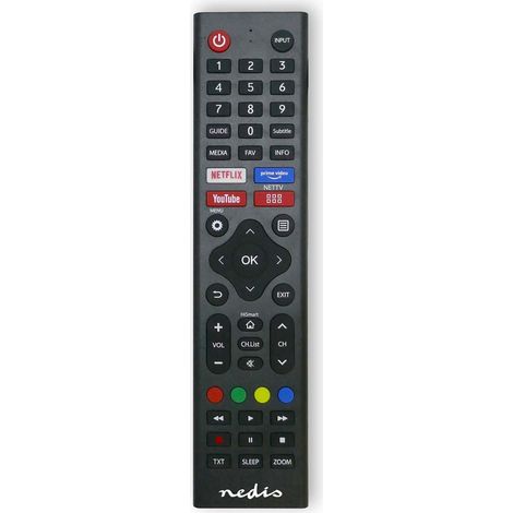Replacement remote control  fits hi sense  preprogrammed  1 unit  amazon prime  disney  button  netflix button  rakuten tv button  infrared  black 83961640 83961640 83961640 83961640 83961640 (1/3)