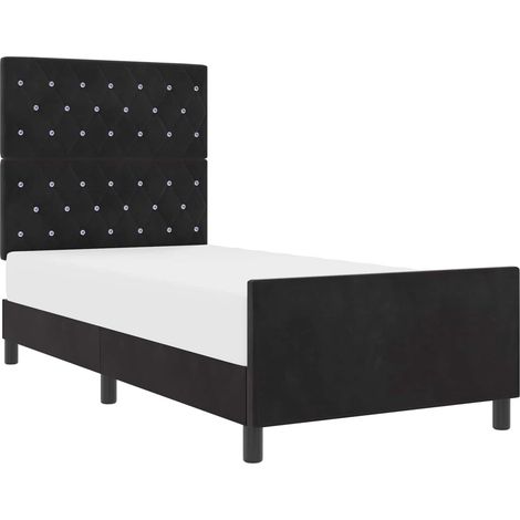 Maison Exclusive - Letto a molle con testiera Nero 100 x 200 cm Velluto