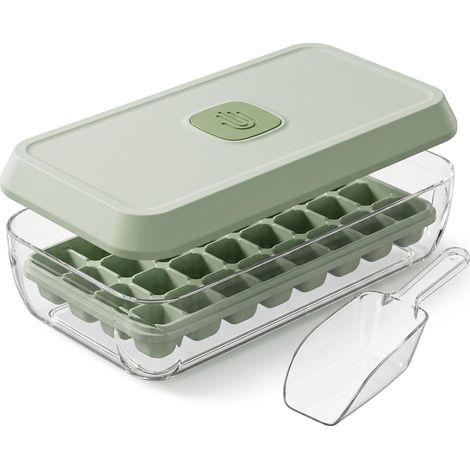 à glaçons 32 grilles pour congélateur avec couvercle et bac de (1/5)