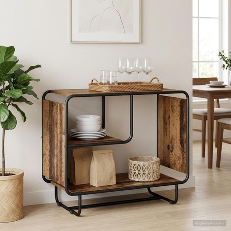 vidaXL Buffet Bois ancien 80 x 37,5 x 64,5 cm Bois d'ingénierie (1/5)