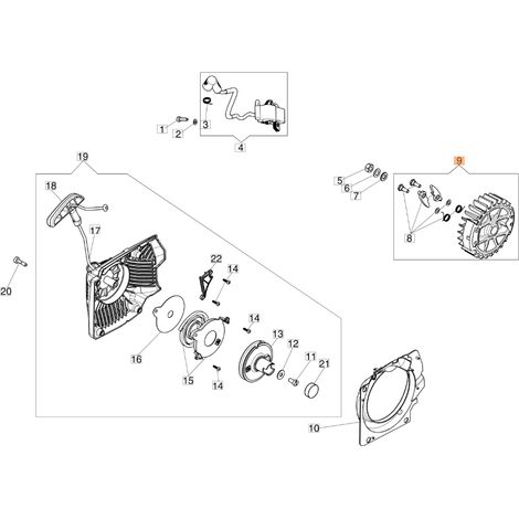 Volano ORIGINALE OLEOMAC per motosega GS 650 - GS 651 50250015R