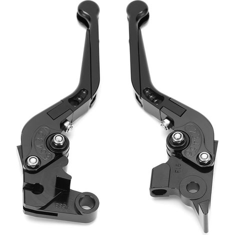 Satz mit 2 CNC-gefrästen, verstellbaren Brems- und Kupplungshebeln aus Aluminiumlegierung für YAMAHA XJ6 DIVERSION Motorrad 2009-2015 (schwarz) (1/5)