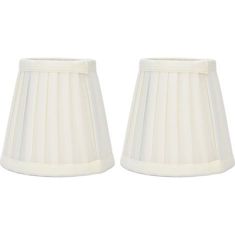 small double lampshades that clip onto the bulb, made of comfortable fabric, for table lamps, chandeliers or wall lights PX30 (1/5)