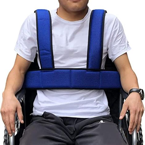 Gilet De Soutien Torse - Ceinture De Sécurité Pour Fauteuil Roulant - Réglable Et Réversible - Pour Personnes Âgées Handicapées Ou En Perte De Tonicité - 1 Pièce