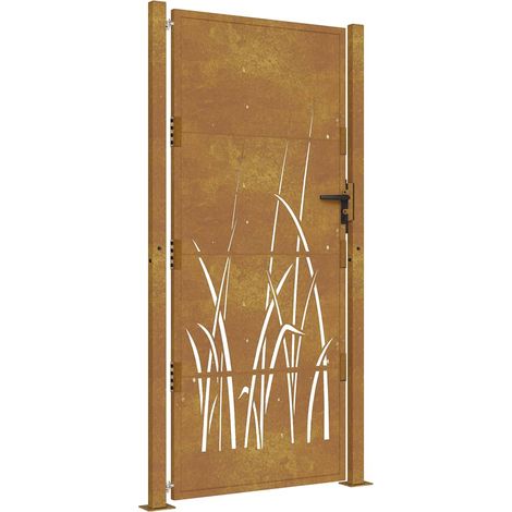 Maison Exclusive - Gartentor 100x175 cm Cortenstahl Gras-Design