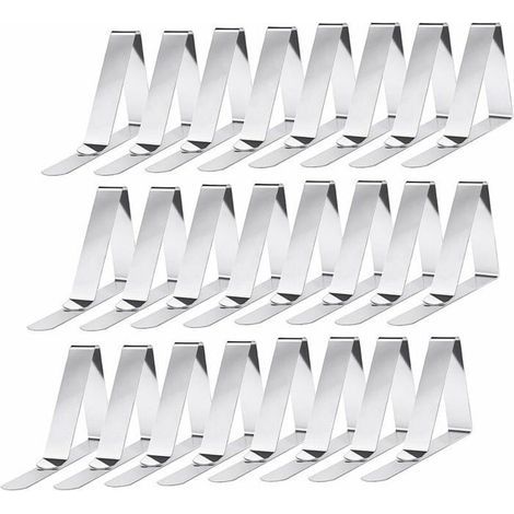 Set mit 24 Tischdeckenklammern aus Edelstahl, federbelastete Tischdeckenklammern (1/5)