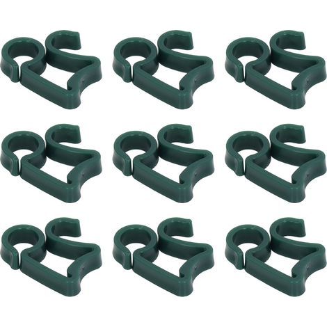 150 attaches lumineuses de Noël étanches antigel, crochets de gouttière en plastique vert foncé, pinces extérieures pour guirlandes, Halloween (1/5)