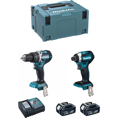 MAKITA Kit DLX2181TJ (DHP484 + DTD154 + 2 x 5,0 Ah + DC18RC + MAKPAC 3) (1/5)