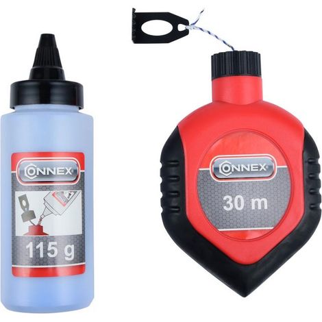 KIT TRACCIALINEE CON SPAGO 30 MT + POLVERE BLU 115 GR
