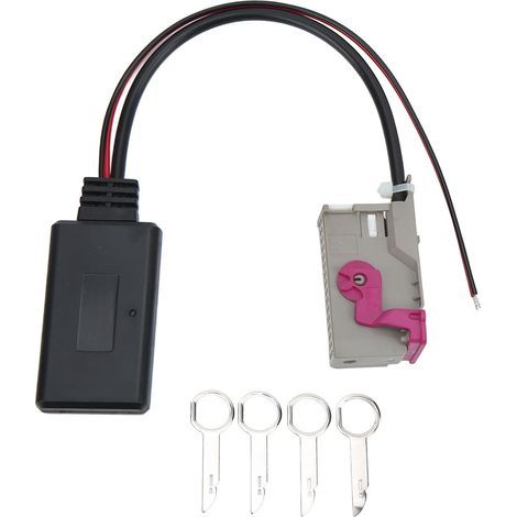 Bluetooth 5.0-Funkmodul für Fahrzeuge, 32-poliger AUX-IN-Adapter als Ersatz für A3 A4 A6 A8 RNS E Navigation (1/5)