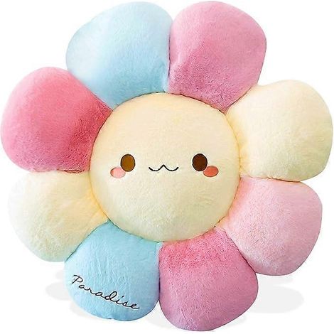 Filiyano-Coussin fleuri, coussin souriant, coussin tournesol coloré, coussin de sol doux et confortable pour la décoration de la chambre à coucher, 45 (1/5)