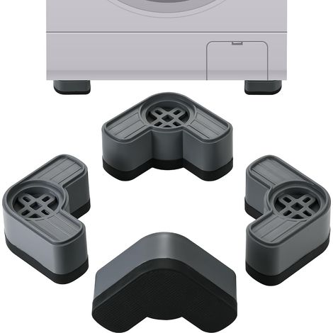 4 x Anti-Vibration Washing Machine Foot Pads, Anti-Vibration Washing Machine, Rubber Mats for Anti-Movement & Shaking & Anti-Noise (1/5)