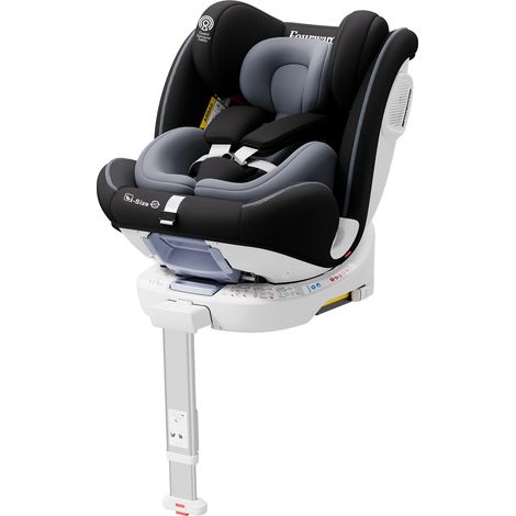 Seggiolino auto per bambini, girevole a 360°, certificato ECE R129, connettore ISOFIX, cinture di sicurezza a 5 punti, altezza regolabile da 40 a 150 cm. (1/5)