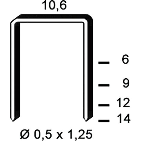 ALSAFIX Klammern Type PF 14 mm aus Stahldraht verzinkt (3000 Stück)