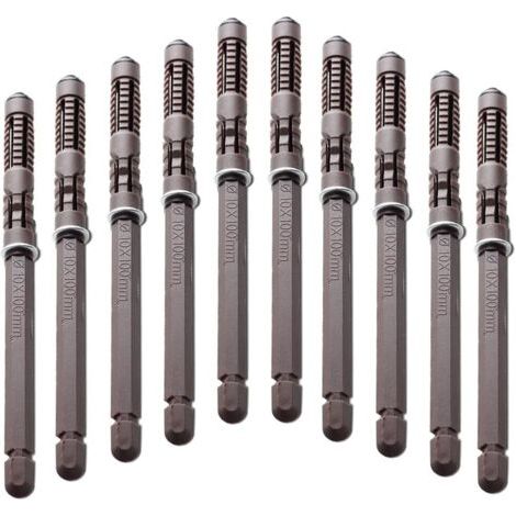 Lot de 10 supports d'étagères flottants en bois invisibles et durables avec vis - Pour le matériel réglable - Pour étagères (diamètre 10 x 100 mm) (1/5)